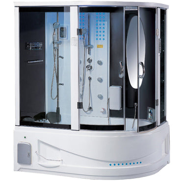 Maya Bath Siena-White-Left Steam Shower Steam Shower Maya Bath